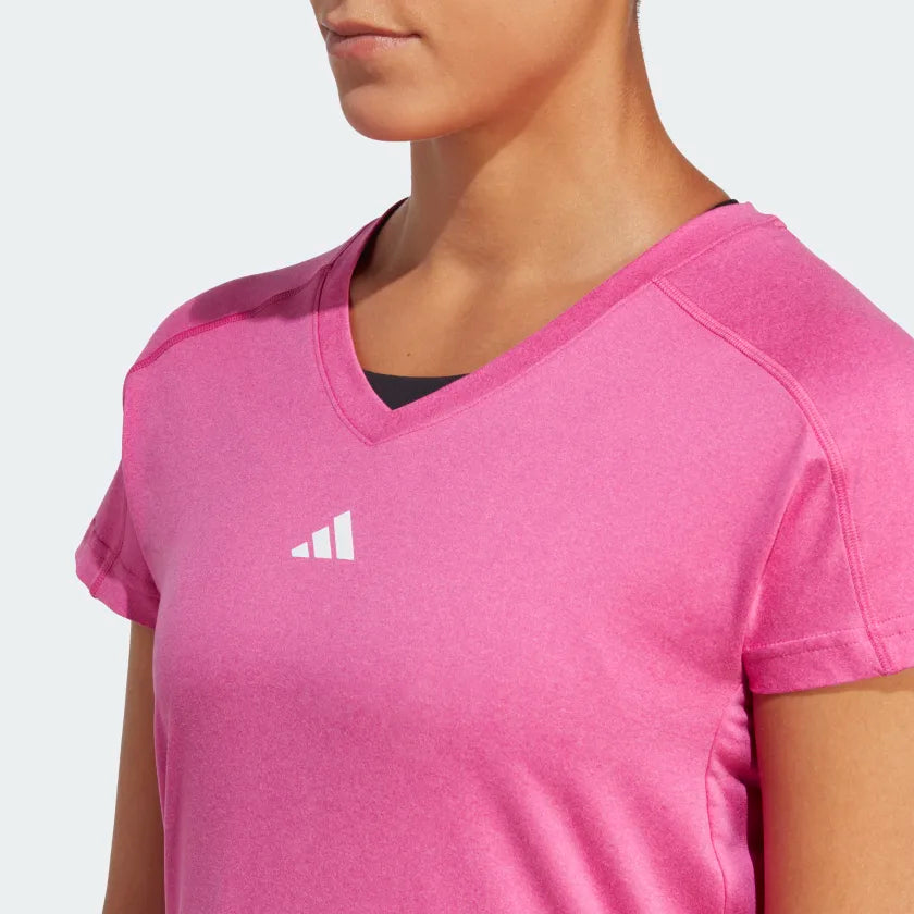 Adidas Women Aeroready Train Essentials Minimal Branding V-Neck Training Tee on www NeosSports.com