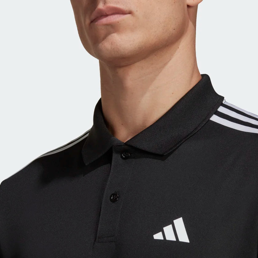 Adidas Men Train Essentials Pique 3-Stripes Training Polo Shirt on www.NeosSports.com