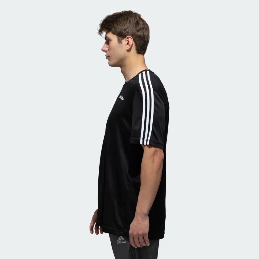 Adidas Men Sporty Round Neck 3-Stripes Training Tee on www.NeosSports.comac