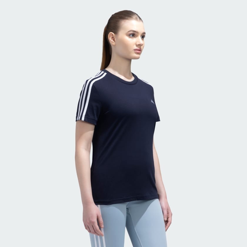 Adidas Women Essentials Slim 3 Stripes Training Tee on www.NeosSports.com