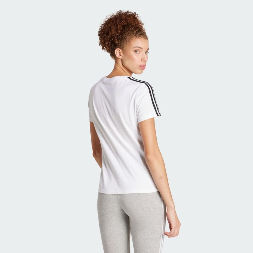 Adidas Women Essentials Slim 3-Stripes Casual T-Shirt on www.NeosSports.com