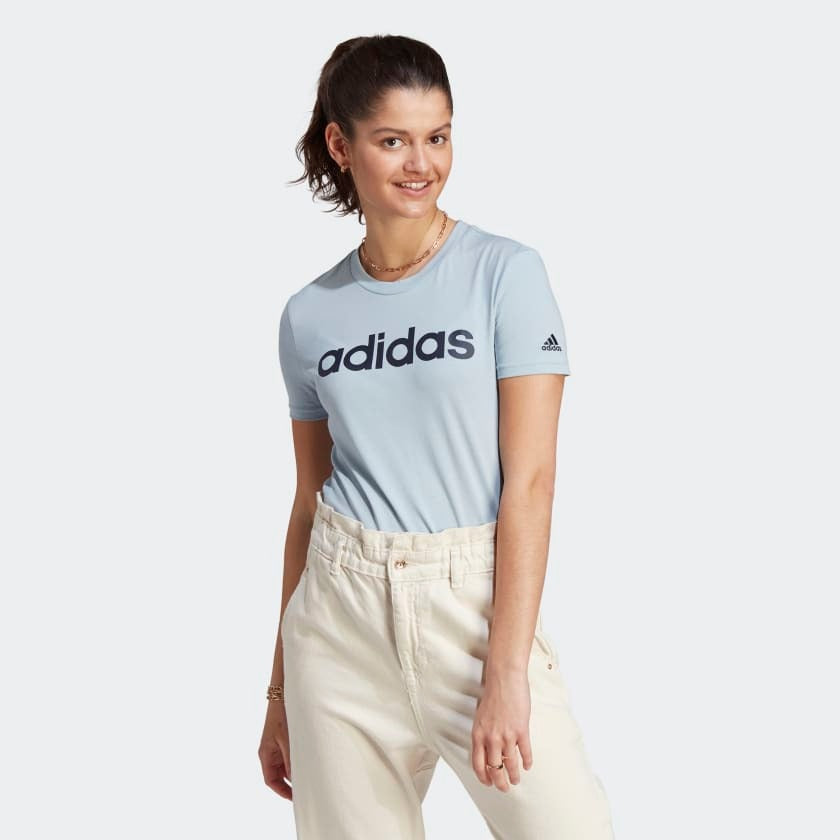 Adidas Women Essentials Slim Logo Casual Tee on www.NeosSports.com