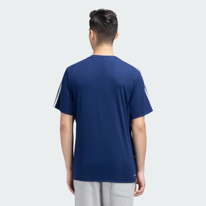 Adidas Men Train Essentials Base 3 Stripes Training Tee on www.NeosSports.com