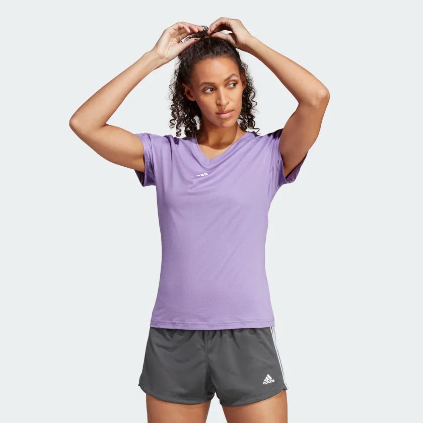 Adidas Women Aeroready Train Essentials Minimal Branding V-Neck Training Tee on www.NeosSports.com