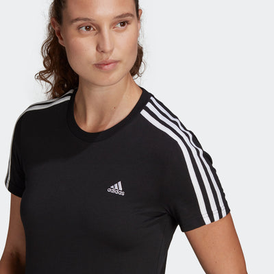 Adidas Women Essentials Slim 3-Stripes Casual T-Shirt on www.NeosSports.com