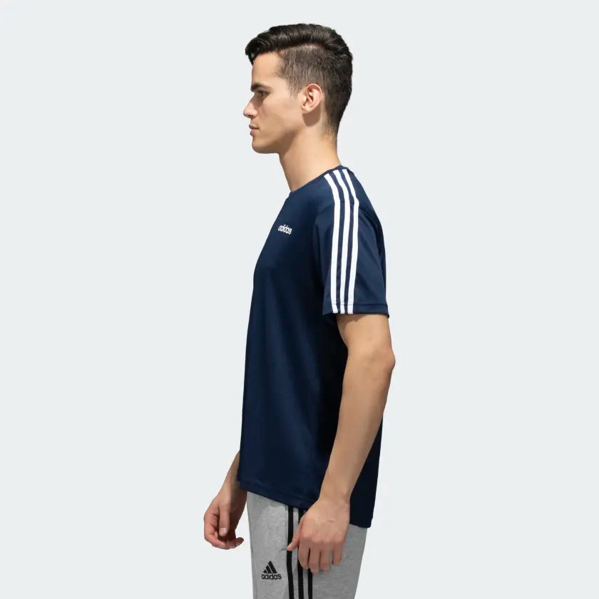 Adidas Men Sporty Round Neck 3-Stripes Training Tee on www.NeosSports.com