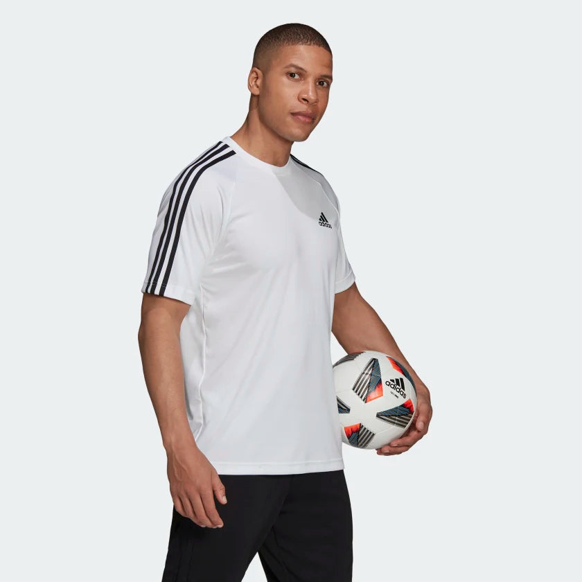 Adidas Men Aeroready Sereno 3-Stripes Football Tee on www.NeosSports.com