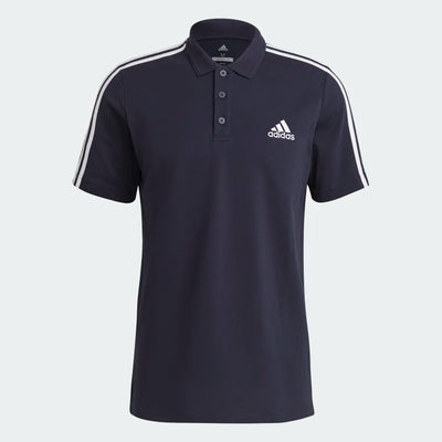 Adidas Men Aeroready Essentials Piqué Embroidered Small Logo 3-Stripes Training Polo Shirt on www.NeosSports.com