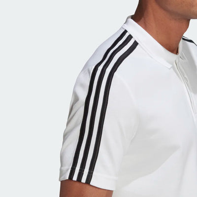 Adidas Men Aeroready Essentials Piqué Embroidered Small Logo 3-Stripes Training Polo Shirt on www.NeosSports.com