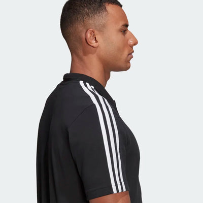 Adidas Men Aeroready Essentials Piqué Embroidered Small Logo 3-Stripes Training Polo Shirt on www..NeosSports.com