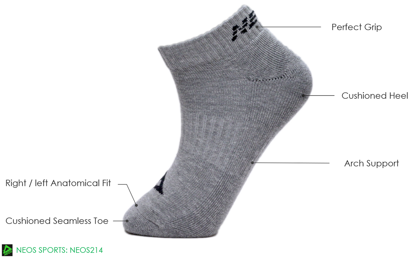 Shop Neos Low Cut Cushioned Socks on www.NeosSports.com