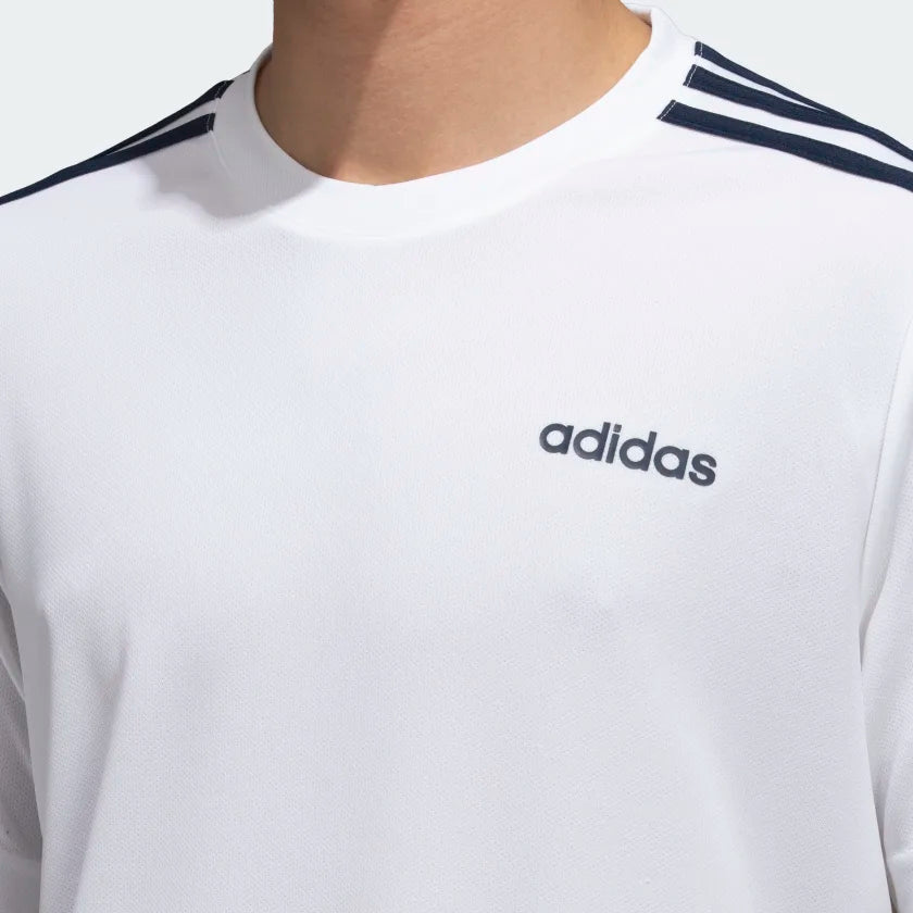 Adidas Men Sporty Round Neck 3-Stripes Training Tee on www.NeosSports.com