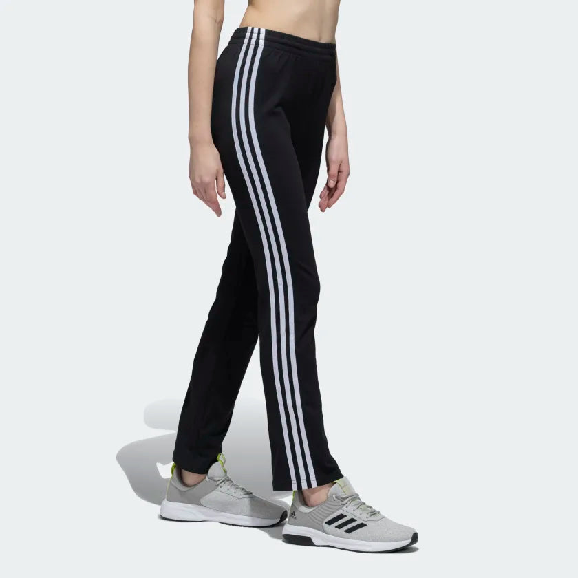 Adidas Women Black 3 Stripes Yoga Track Pants on www.NeosSports.com