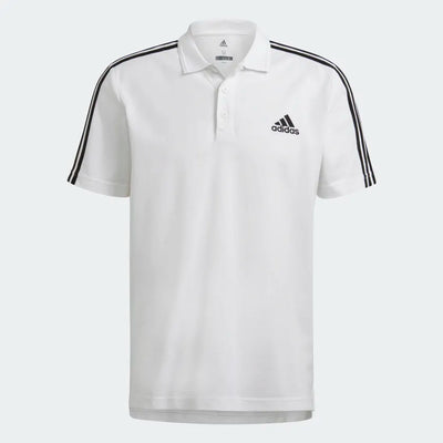 Adidas Men Aeroready Essentials Piqué Embroidered Small Logo 3-Stripes Training Polo Shirt on www.NeosSports.com