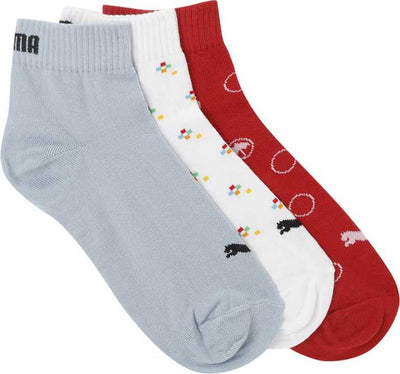 Puma Graphic Print Ankle Length Socks (Pack of 3)